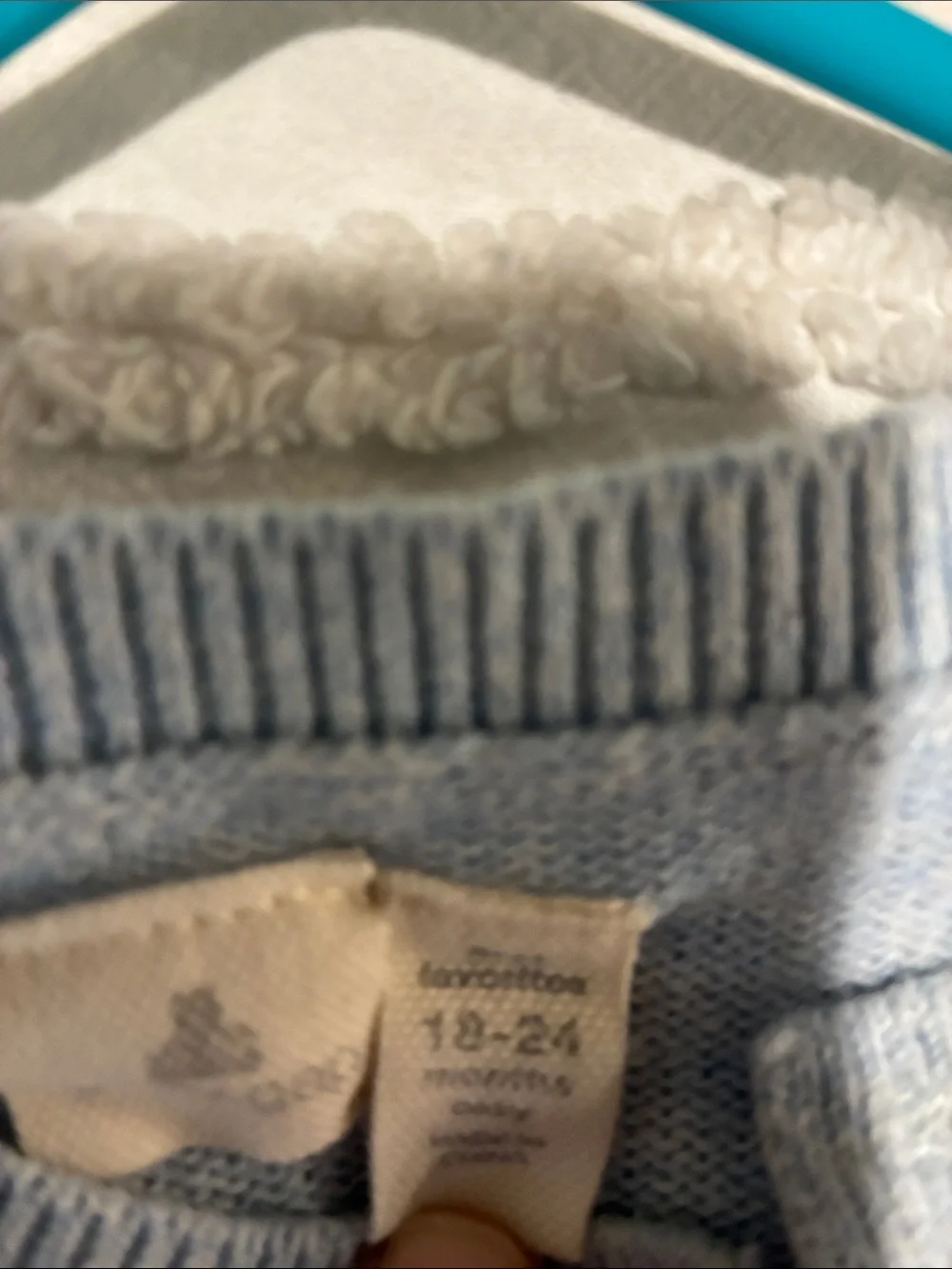 GAP Light Blue Knit Baby Footie One-Piece